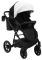 Коляска 2 в 1 Bair Kiwi кожа 100% BK-51/15 белый - черный