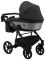 Коляска 2 в 1 Bair Kiwi Soft BKS-00/22 чорний - світло-сірий