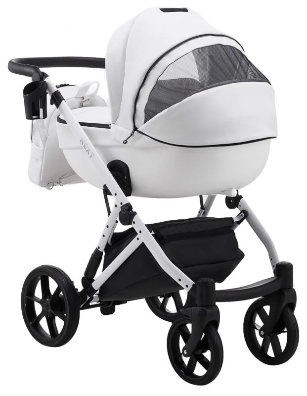 Коляска 2 в 1 Bair Next White кожа 100% 65 белый