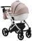 Коляска 2 в 1 Bair Next White кожа 100% 64 капучино
