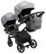 Коляска 2 в 1 для двойни Bair Kiwi DUO Soft BKP-218 серый Коляска 2 в 1 для двойни Bair Kiwi DUO Soft BKP-218 серый