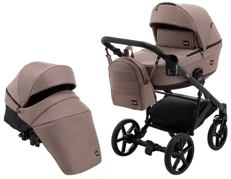 Коляска 2 в 1 Bair Kiwi Soft BKS-857 темный капучино