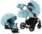 Коляска 2 в 1 Adamex Hybryd Plus кожа 100% BR335 голубой