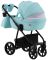 Коляска 2 в 1 Adamex Hybryd Plus кожа 100% BR335 голубой
