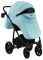 Коляска 2 в 1 Adamex Hybryd Plus кожа 100% BR335 голубой