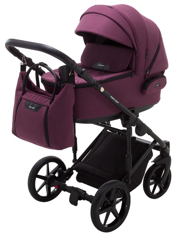 Коляска 2 в 1 Adamex Porto Light TK-80 бордо