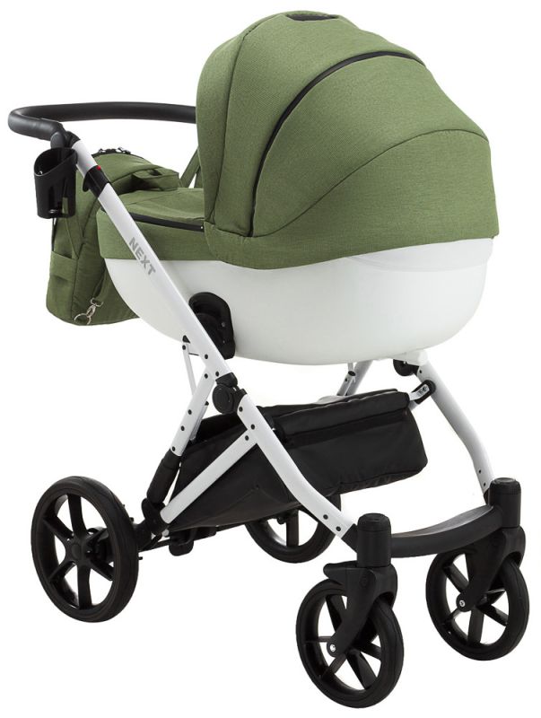 Коляска 2 в 1 Bair Next White Soft 71 зеленый