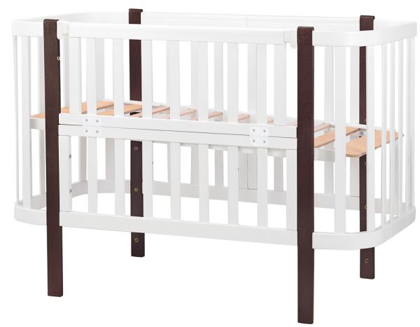 Ліжко Babyroom Місяць (120x60)  білий - венге