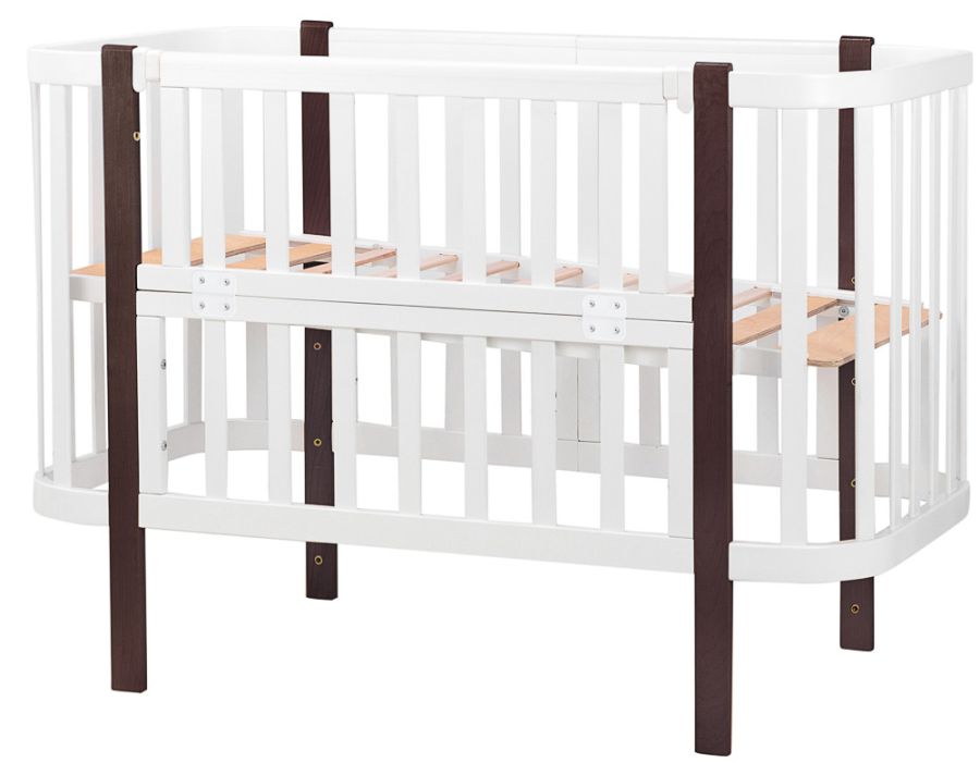 Кровать Babyroom Луна (120x60)  белый - венге