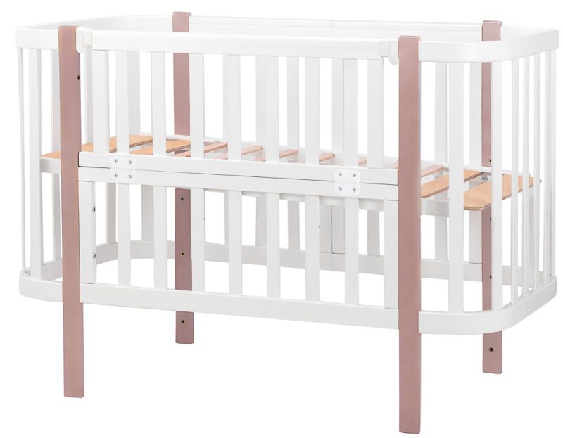 Кровать Babyroom Луна (120x60)  белый - капучино