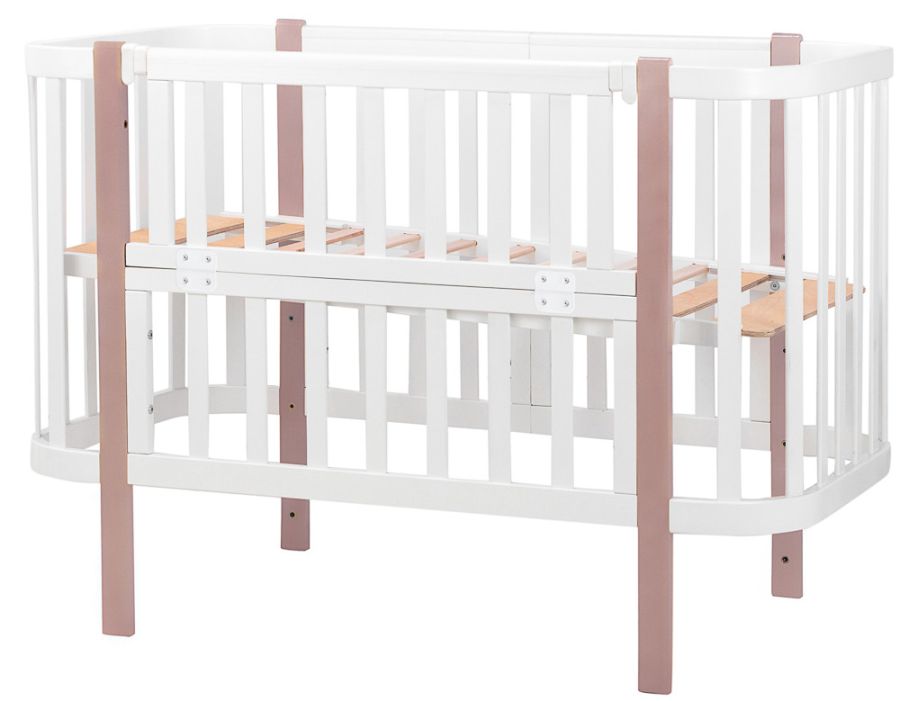 Кровать Babyroom Луна (120x60)  белый - капучино