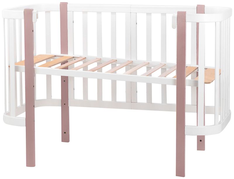 Кровать Babyroom Луна (120x60)  белый - капучино