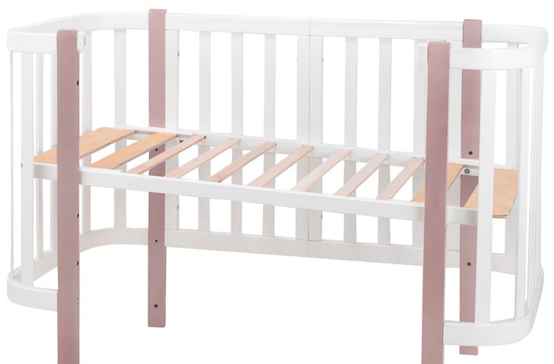Кровать Babyroom Луна (120x60)  белый - капучино