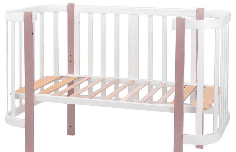 Кровать Babyroom Луна (120x60)  белый - капучино
