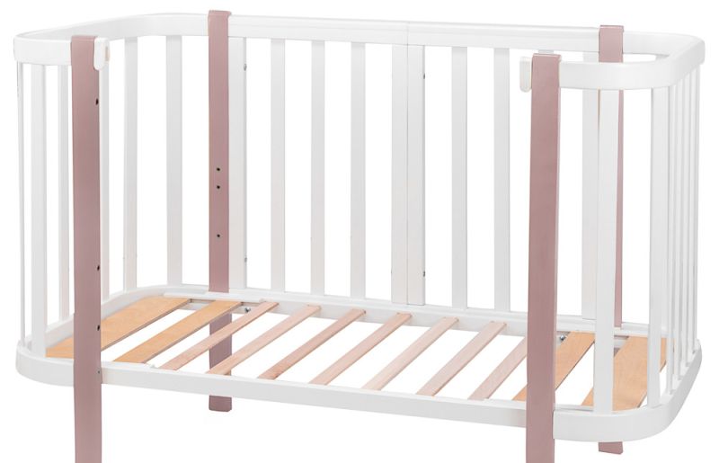 Кровать Babyroom Луна (120x60)  белый - капучино