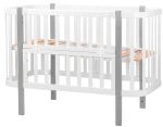 Кровать Babyroom Луна (120x60)  белый - серый
