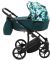 Коляска 2 в 1 Adamex Porto Light Flowers 9 темно-зеленый (разноцветные цветы)