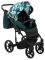Коляска 2 в 1 Adamex Porto Light Flowers 9 темно-зеленый (разноцветные цветы)