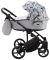 Коляска 2 в 1 Adamex Porto Light Flowers 12 серый (разноцветные цветы)