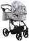 Коляска 2 в 1 Adamex Porto Light Flowers 12 серый (разноцветные цветы)