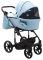 Коляска 2 в 1 Adamex Porto Light ECO кожа 100% SA-17 голубой