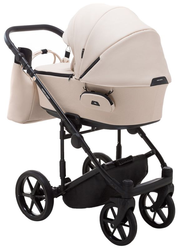 Коляска 2 в 1 Adamex Porto Light ECO кожа 100% SA-8 бежевый