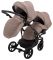 Коляска 2 в 1 для двойни Bair Next DUO Soft 03 темный капучино