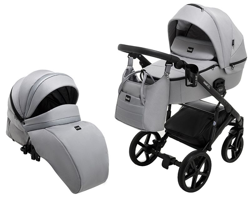 Коляска 2 в 1 Bair Marcel Soft BM-218 сірий