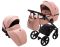 Коляска 2 в 1 Bair Marcel кожа 100% BM-44 розовый (пудра)
