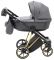 Коляска 2 в 1 Adamex Belissa Special Edidion (Gold) PS-608 графіт - графіт шкіра (перфорація)