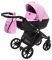Коляска 2 в 1 Bair Tokyo кожа 100% 73 розовый - черный