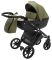 Коляска 2 в 1 Bair Tokyo кожа 100% 74 хаки - черный
