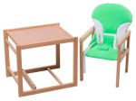 Стілець-трансформер For Kids Бук-02 світлий пластикова стільниця зелений
