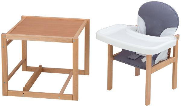 Стульчик- трансформер For Kids Бук-02 светлый пластиковая столешница  серый Стульчик- трансформер For Kids Бук-02 светлый пластиковая столешница  серый