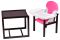 Стульчик- трансформер For Kids Бук-04 темный пластиковая столешница  розовый