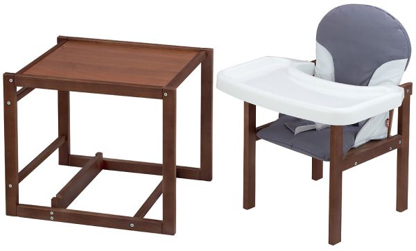 Стільчик-трансформер For Kids Бук-04 темний пластикова стільниця сірий