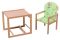 Стульчик- трансформер For Kids Бук-21 светлый мдф столешница  зеленый с рисунком