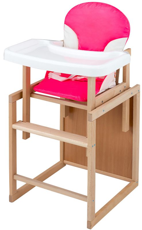 Стілець-трансформер For Kids Бук-02 світлий пластикова стільниця малиновий