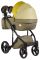 Коляска 2 в 1 Adamex Luciano кожа 100% Q268 хаки - оливковый -горчичный