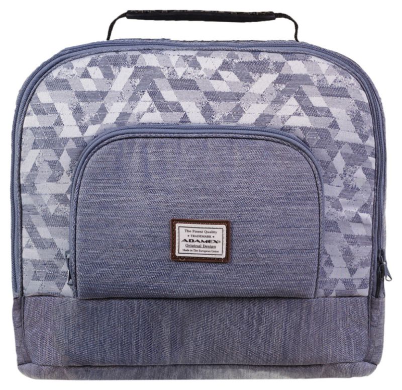 Коляска 2 в 1 Adamex Luciano jeans Q209 сірий (абстракція)