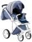 Коляска 2 в 1 Adamex Luciano jeans Q233 синий джинс - бело-синий ромб