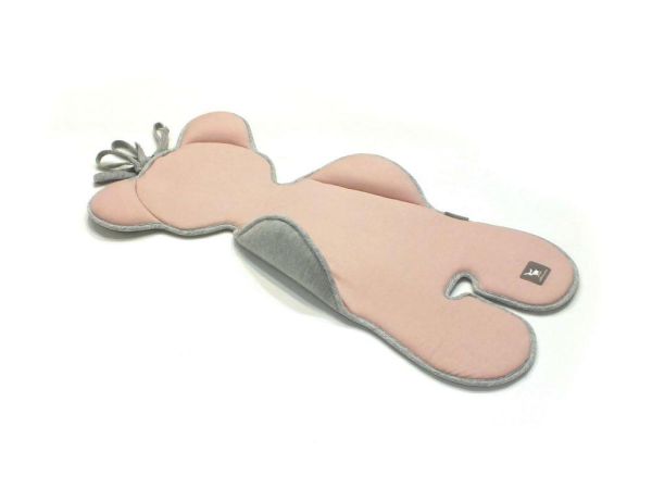 Матрас в коляску и автокресло Cottonmoose Bear 583/113/49 розовая пудра серый меланж Матрас в коляску и автокресло Cottonmoose Bear 583/113/49 розовая пудра серый меланж