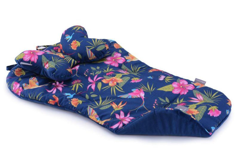 Матрас в коляску Cottonmoose Butterfly 552/81/145 rajaki ptak na granacie cotton velvet dark navy (синий