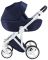 Коляска 2 в 1 Adamex Luciano jeans Y24 темно-синий