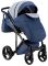 Коляска 2 в 1 Adamex Luciano jeans Y41 синий джинс - голубой (елочка)