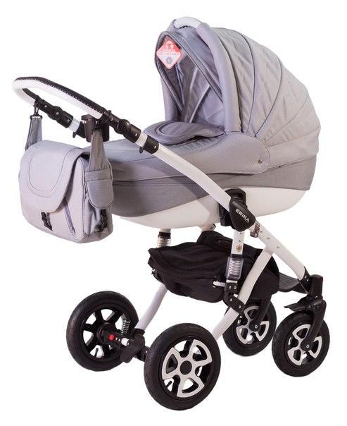 Коляска 2 в 1 Adamex Erika Len 88L сірий(меланж)-сірий