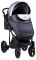 Коляска 2 в 1 Adamex Luciano кожа 100% Q256 черный - серебро