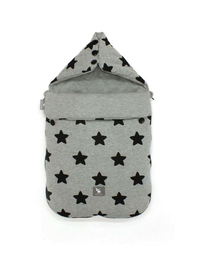 Універсальний конверт в коляску та автокрісло Cottonmoose Pooh 330/29/49 black star cotton jersey melange