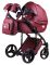 Коляска 2 в 1 Adamex Luciano кожа 100% Q105 бордо