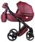 Коляска 2 в 1 Adamex Luciano кожа 100% Q105 бордо